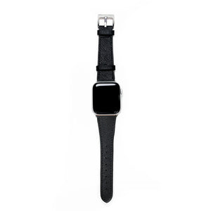 Bisu Bisu Apple Watchband - Black Saffiano Leather - (Watchbands)