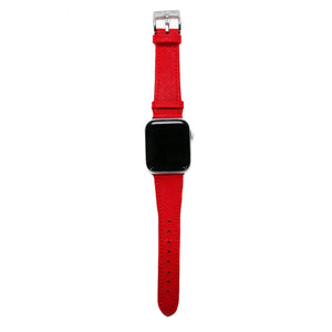 Bisu Bisu Apple Watchband - Red Saffiano Leather - (Watchbands)