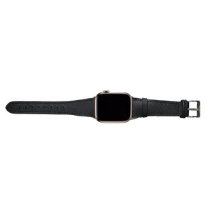 Bisu Bisu Apple Watchband - Black Saffiano Leather - (Watchbands)