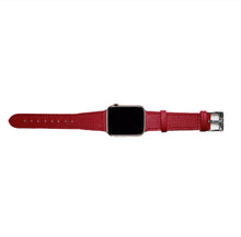 Load image into Gallery viewer, Bisu Bisu Apple Watchband - Red Saffiano Leather - (Watchbands)
