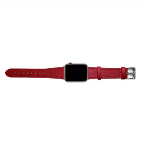 Bisu Bisu Apple Watchband - Red Saffiano Leather - (Watchbands)