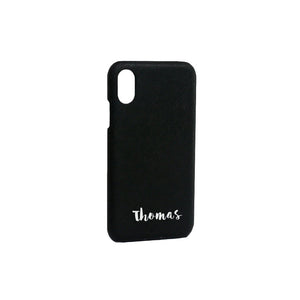 Bisu Bisu Phone Case - Black Saffiano Leather - (iPhone Cases)